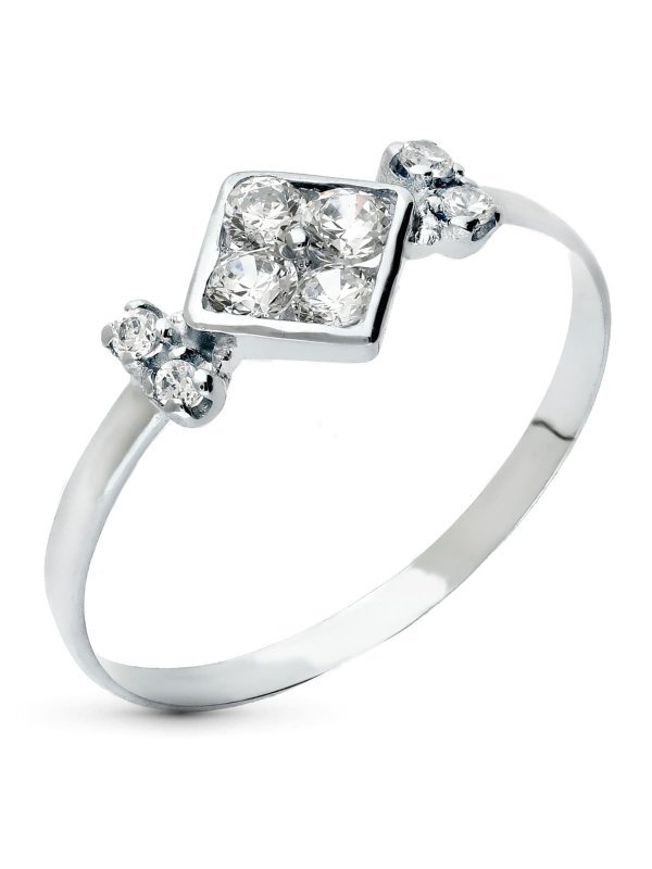 18K SORTIJA ORO BLANCO JUEGO NOVIA...
