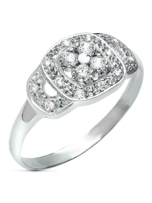 18K SORTIJA ORO BLANCO JUEGO NOVIA...