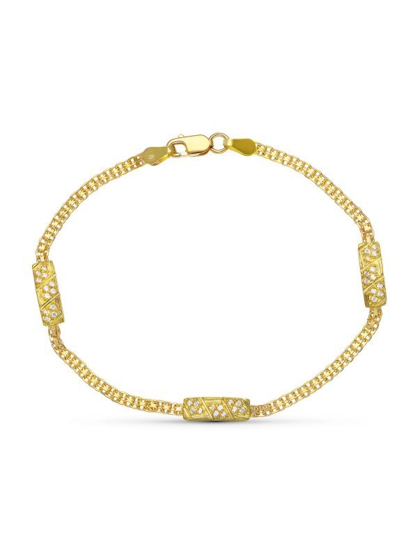 18K PULSERA ORO AMARILLO CIRCONITAS