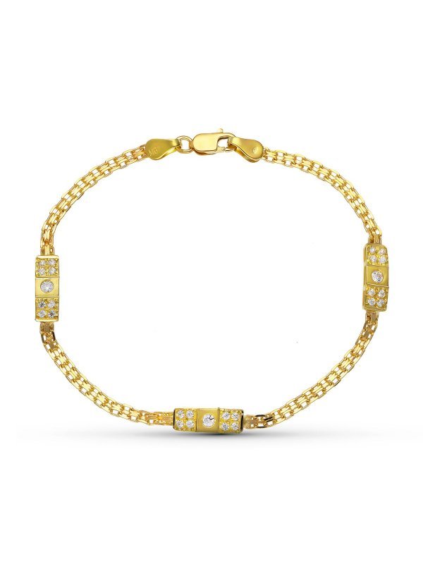 18K PULSERA ORO AMARILLO CIRCONITAS