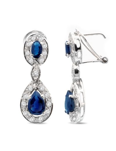 18K PENDIENTES ORO BLANCO...