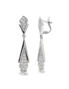 18K PENDIENTES ORO BLANCO...