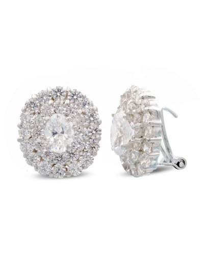 18K PENDIENTES ORO BLANCO...