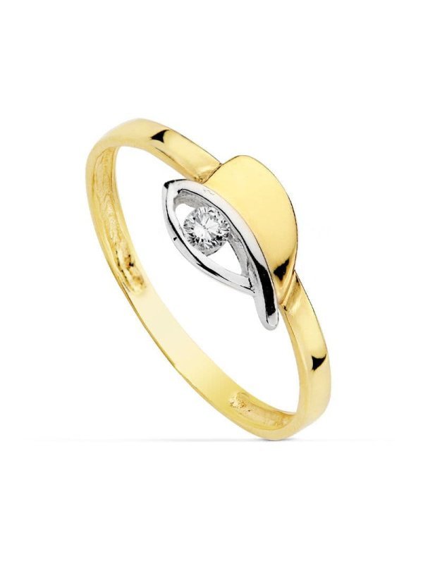 18K SORTIJA BICOLOR CIRCONITA