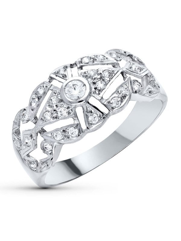 18K SORTIJA CIRCONITAS ORO BLANCO