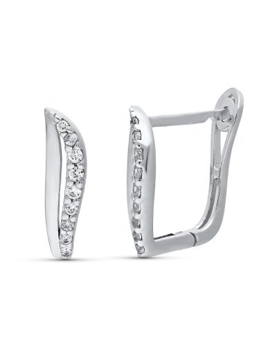 18K PENDIENTES ORO BLANCO...