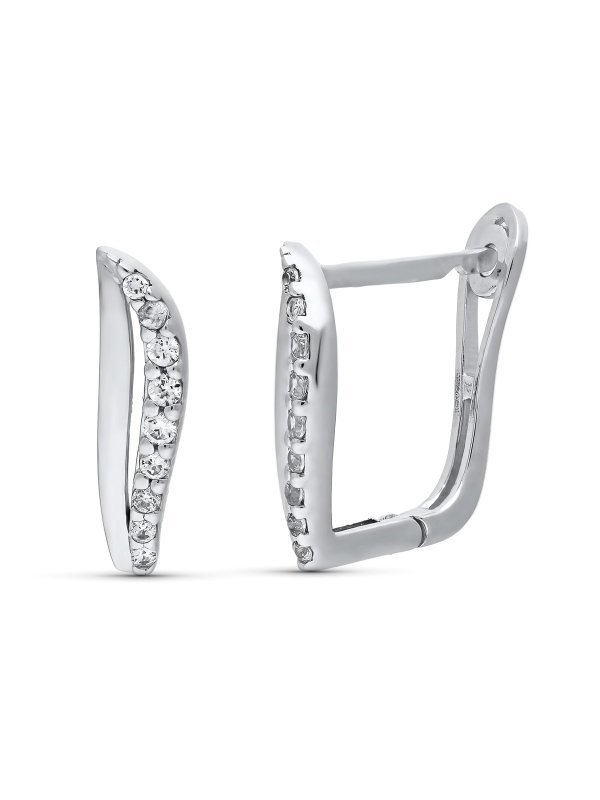 18K PENDIENTES ORO BLANCO CIRCONITAS...