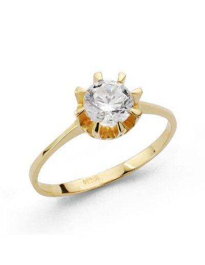 18K SOLITARIO ORO AMARILLO...