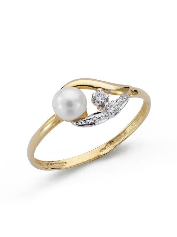 18K SORTIJA COMUNION BICOLOR PERLA...