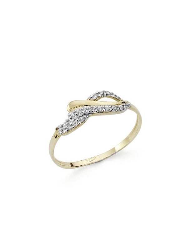 18K SORTIJA COMUNION BICOLOR CIRCONITAS