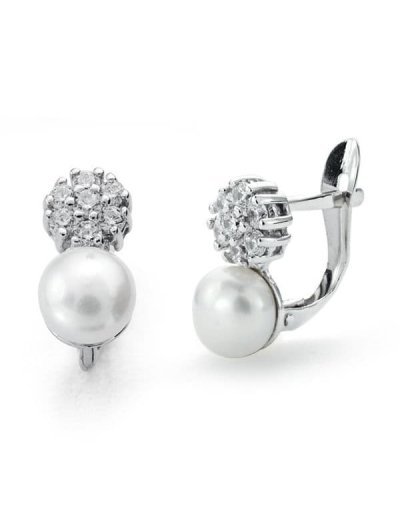 18K PENDIENTES ORO BLANCO...