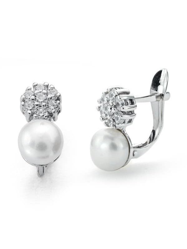 18K PENDIENTES ORO BLANCO...