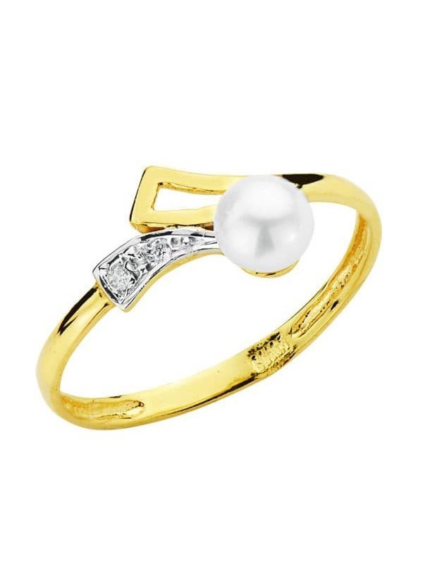 18K SORTIJA BICOLOR CIRCONITAS PERLA...