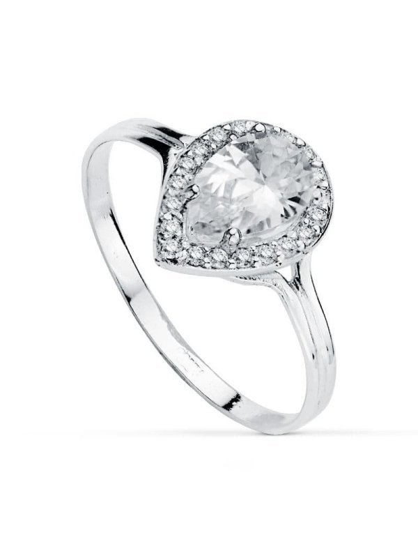 18K SORTIJA ORO BLANCO CIRCONITAS...