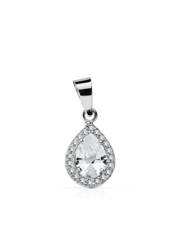 18K COLGANTE ORO BLANCO CIRCONITAS...