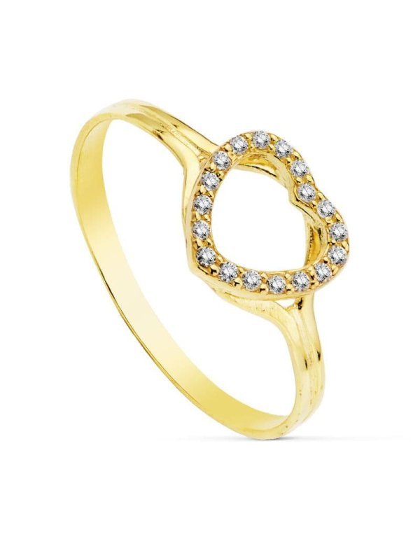 18K SORTIJA ORO AMARILLO CORAZON 8 MM...