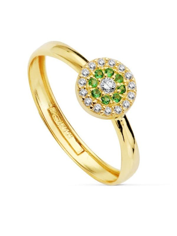 18K SORTIJA ORO AMARILLO PIEDRAS...