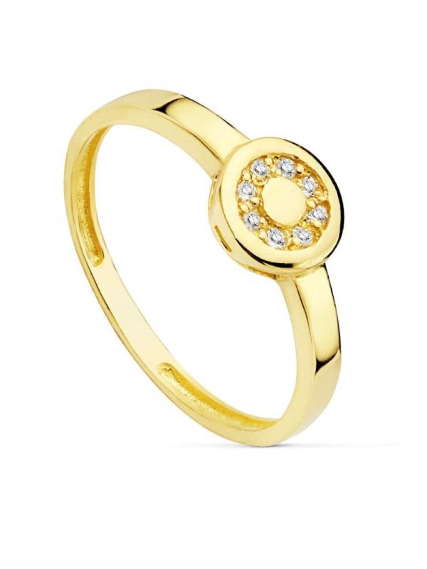 18K SORTIJA CIRCONITAS MOTIVO 6.5 MM