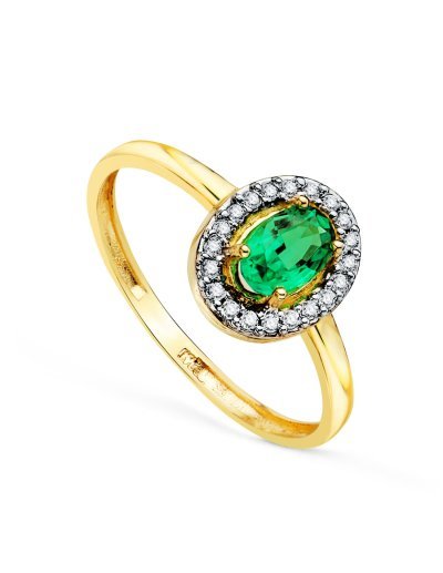 18K SORTIJA FORMA OVAL...