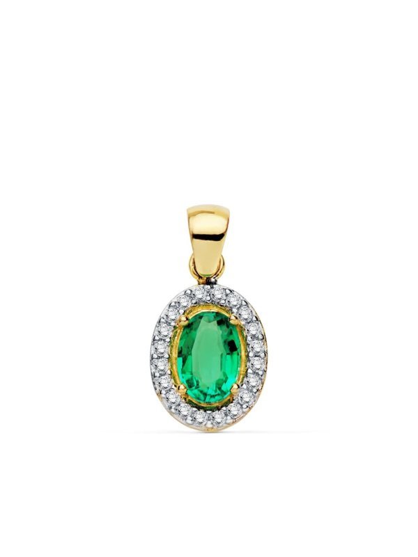 18K COLGANTE ORO BICOLOR PIEDRA...