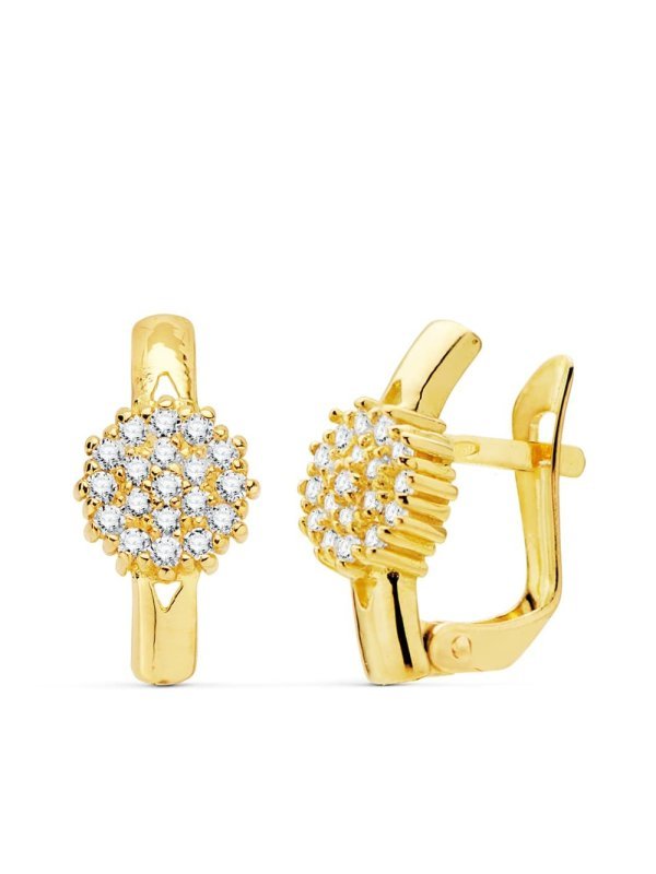 18K PENDIENTES ORO AMARILLO CUAJO...