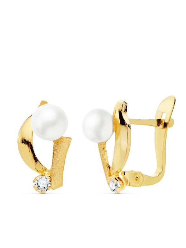 18K PENDIENTES CIRCONITAS 11X7 MM...