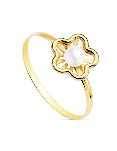 18K SORTIJA FLOR CALADA...