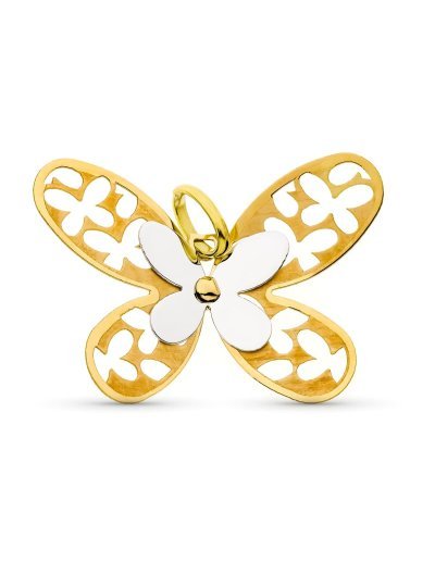18K COLGANTE ORO BICOLOR...