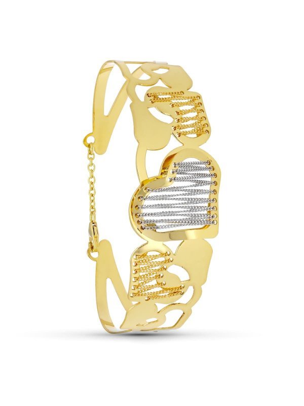 18K PULSERA ORO BICOLOR RIGIDA...