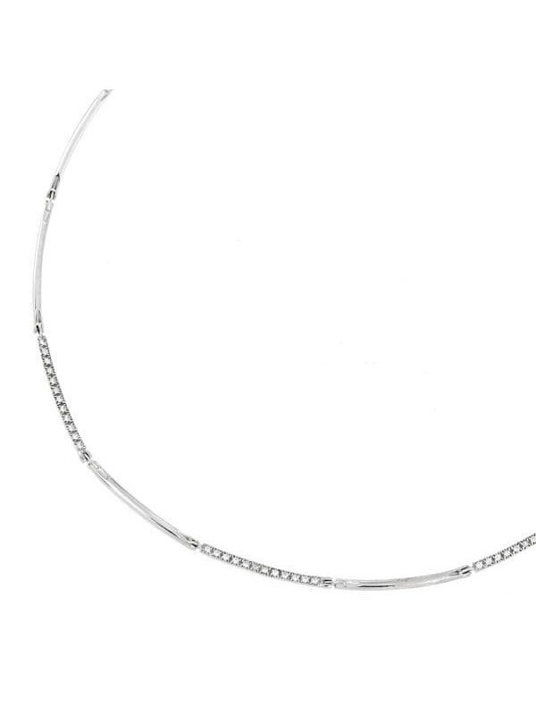 18K GARGANTILLA ORO BLANCO 43 CM
