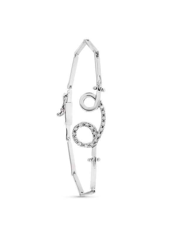 18K PULSERA ORO BLANCO NUDO CON...