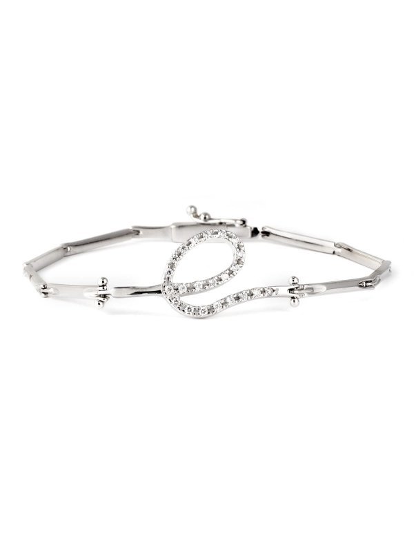 18K PULSERA ORO BLANCO ESLABONES CON...