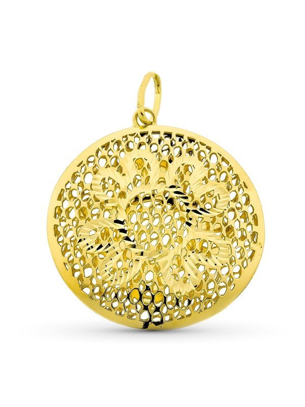 18K COLGANTE ORO AMARILLO CIRCULO...