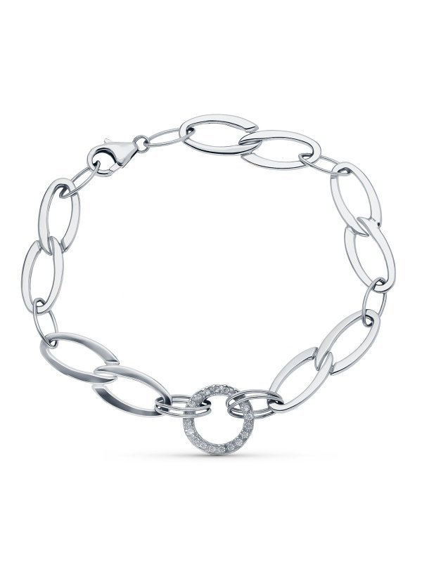 18K PULSERA ORO BLANCO 19 CM