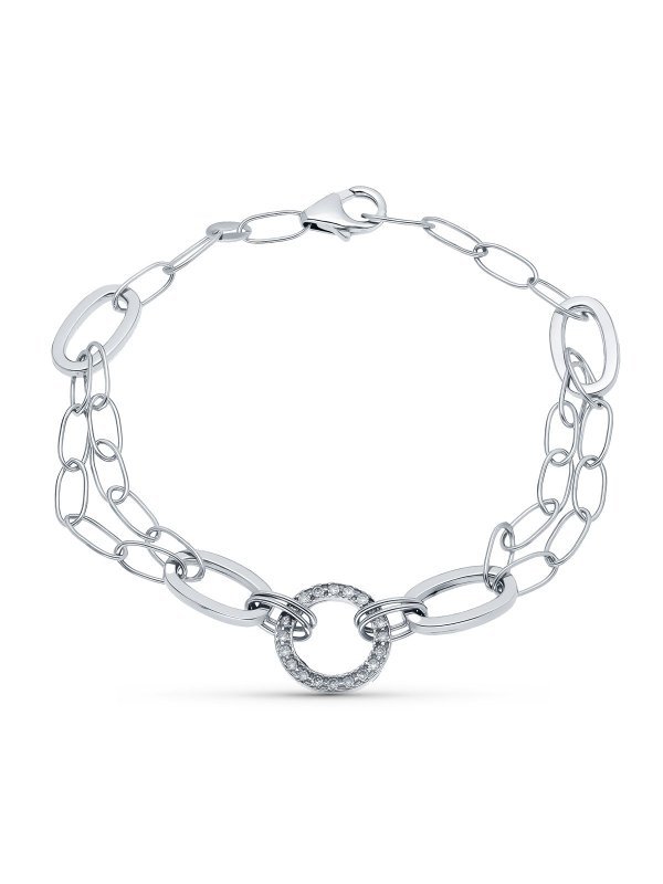 18K PULSERA ORO BLANCO 19 CM