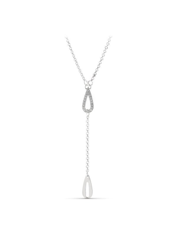 18K GARGANTILLA ORO BLANCO GOTA CON...