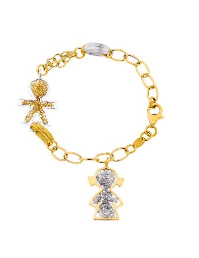 18K PULSERA BICOLOR NIÃ‘O...