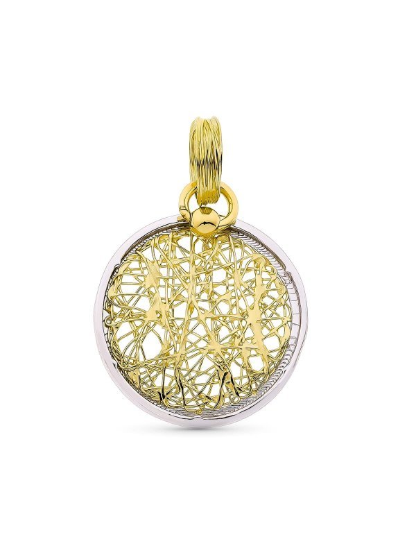 18K COLGANTE ORO BICOLOR 20 MM