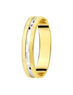 18K ALIANZA ORO BICOLOR...