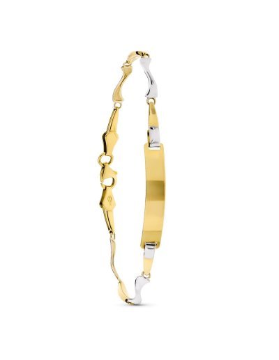18K ESCLAVA ORO BICOLOR...