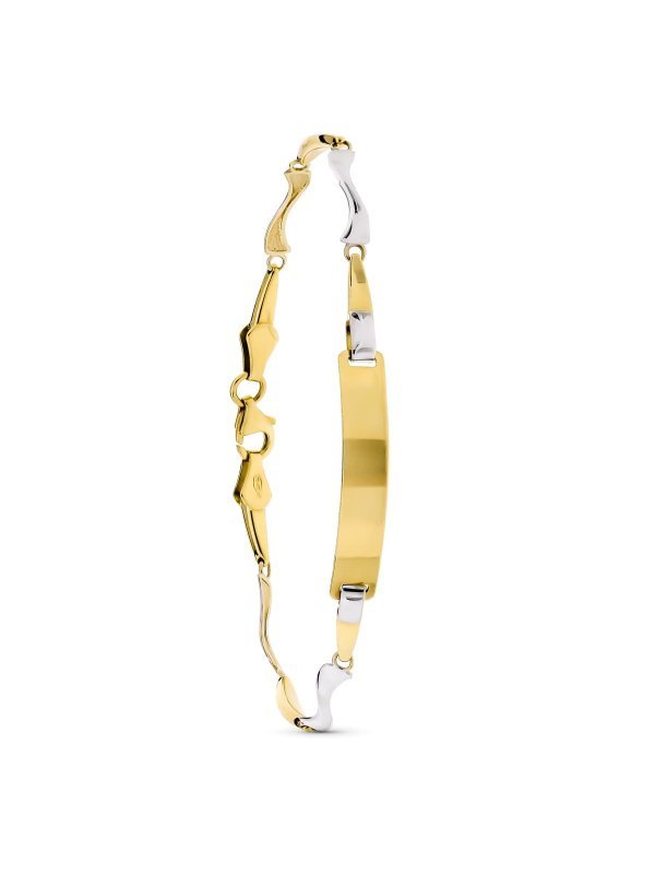 18K ESCLAVA ORO BICOLOR 18.5 CM
