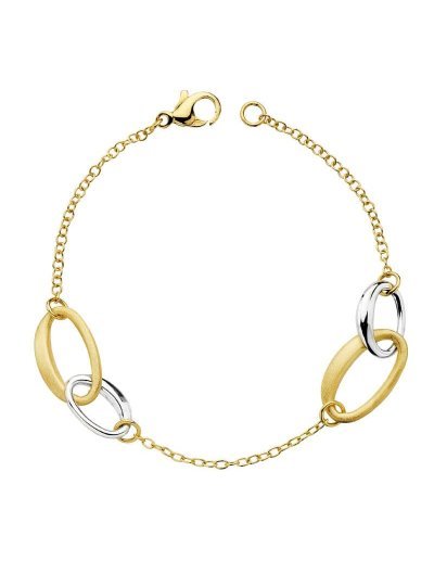 18K PULSERA HUECA BICOLOR...