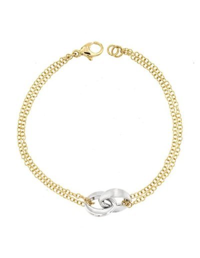 18K PULSERA BICOLOR 19.5 CM