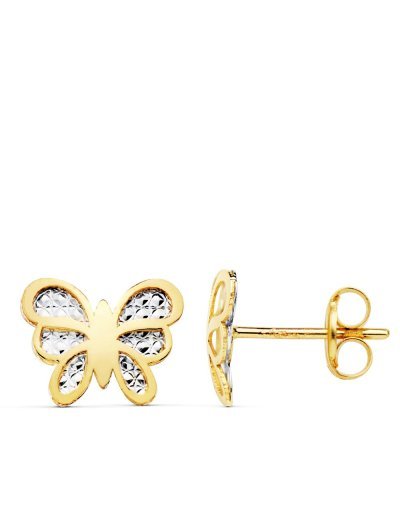 18K PENDIENTES MARIPOSA...