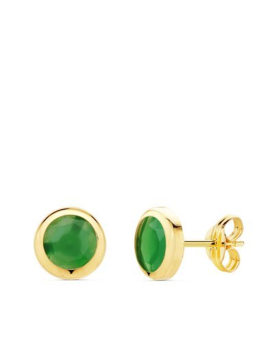18K PENDIENTES CHATON...