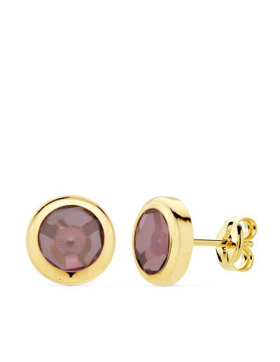 18K PENDIENTES CHATON...