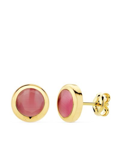 18K PENDIENTES CHATON...