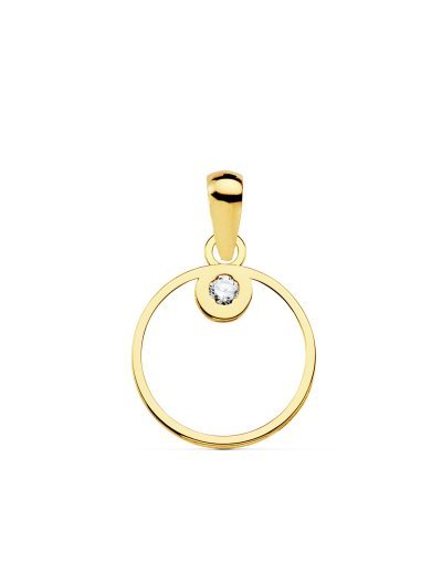 18K COLGANTE CIRCULO...