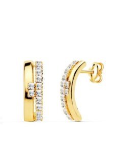 18K PENDIENTES BANDAS...