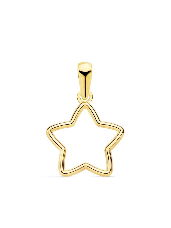 18K COLGANTE ORO AMARILLO ESTRELLA...